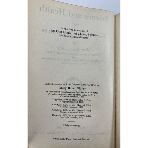Science and Health Keys to Scripture Mary Baker Eddy Sunday School Vintage 1934 - Picture 8 of 14